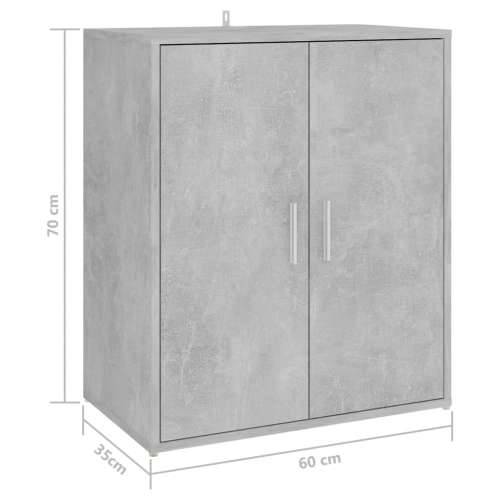 Ormarić za cipele boja betona 60 x 35 x 70 cm konstruirano drvo - Beton siva 60 x 35 x 70 cm 1 shoe cabinet with door Cijena