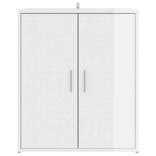 Ormarić za cipele sjajni bijeli 60x35x70 cm konstruirano drvo - Visoko sjajno bijela 60 x 35 x 70 cm 1 shoe cabinet with door Cijena