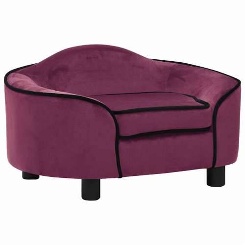 Sofa za pse bordo 67 x 47 x 36 cm plišana - Tamno crvena Cijena