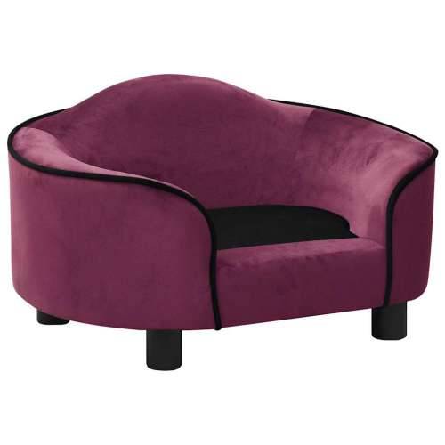 Sofa za pse bordo 67 x 47 x 36 cm plišana - Tamno crvena Cijena