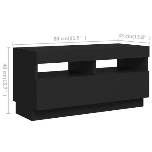 TV ormarić s LED svjetlima crni 180 x 35 x 40 cm Cijena