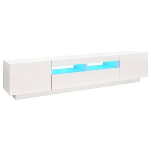 TV ormarić s LED svjetlima visoki sjaj bijeli 200 x 35 x 40 cm Cijena