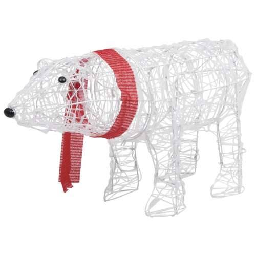 Ukrasni božićni medvjed s 45 LED žarulja 71x20x38 cm akrilni Cijena