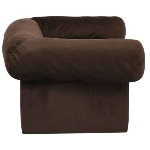 Sofa za pse s ladicom smeđa 75 x 50 x 38 cm plišana - Smeđa Cijena
