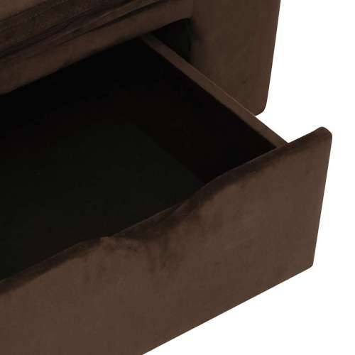 Sofa za pse s ladicom smeđa 75 x 50 x 38 cm plišana - Smeđa Cijena