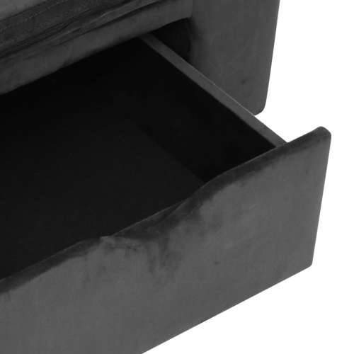 Sofa za pse s ladicom tamnosiva 75 x 50 x 38 cm plišana - Tamno siva Cijena