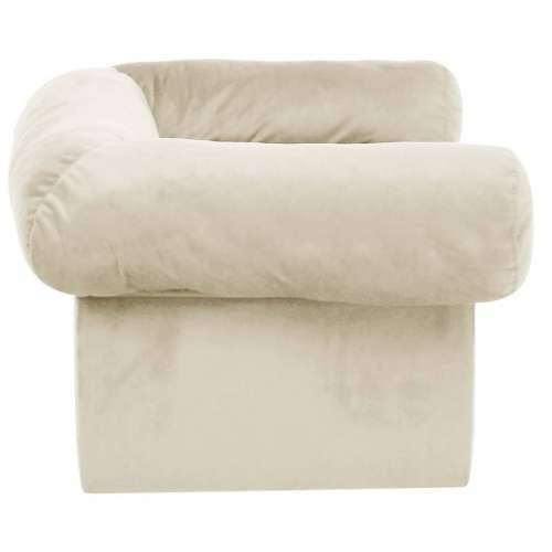 Sofa za pse s ladicom krem 75 x 50 x 38 cm plišana - Krema Cijena