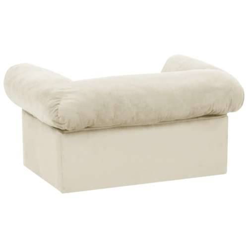 Sofa za pse s ladicom krem 75 x 50 x 38 cm plišana - Krema Cijena
