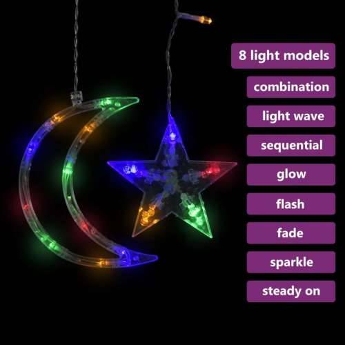 Vilinska svjetla zvijezde i mjeseci s daljinskim 345 LED šarena Cijena