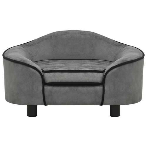 Sofa za pse siva 67 x 47 x 36 cm plišana - Siva Cijena