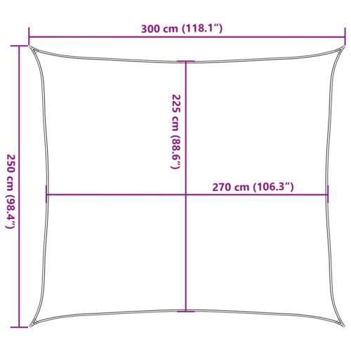 Jedro za zaštitu od sunca 160 g/m² terakota 2,5 x 3 m HDPE - Terakota 2.5 x 3 m 1 Cijena