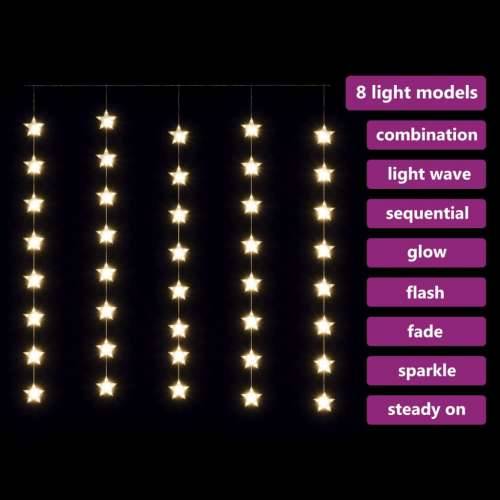 LED vilinska zavjesa 200 LED tople bijele 8 funkcija Cijena