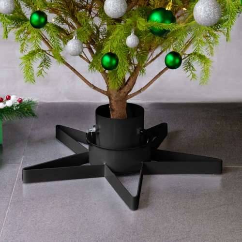 Stalak za božićno drvce crni 47 x 47 x 13,5 cm Cijena