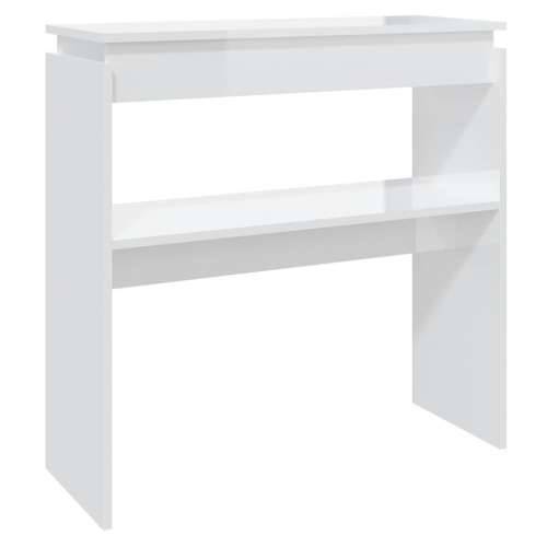 Konzolni stol visoki sjaj bijeli 80x30x80 cm konstruirano drvo - Visoko sjajno bijela 1 80 cm Cijena