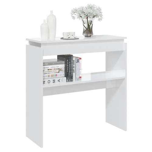 Konzolni stol visoki sjaj bijeli 80x30x80 cm konstruirano drvo - Visoko sjajno bijela 1 80 cm Cijena
