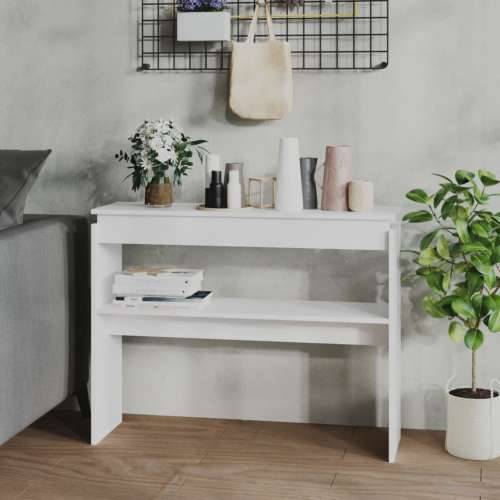 Konzolni stol bijeli 102 x 30 x 80 cm od konstruiranog drva - Bijela 1 102 cm Cijena