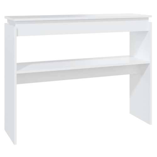 Konzolni stol bijeli 102 x 30 x 80 cm od konstruiranog drva - Bijela 1 102 cm Cijena