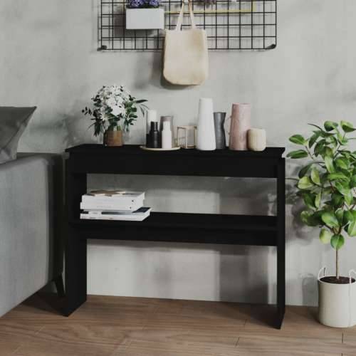 Konzolni stol crni 102 x 30 x 80 cm od konstruiranog drva - Crna 1 102 cm Cijena