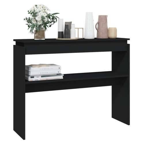 Konzolni stol crni 102 x 30 x 80 cm od konstruiranog drva - Crna 1 102 cm Cijena