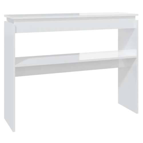 Konzolni stol visoki sjaj bijeli 102x30x80 cm konstruirano drvo - Visoko sjajno bijela 1 102 cm Cijena