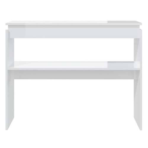 Konzolni stol visoki sjaj bijeli 102x30x80 cm konstruirano drvo - Visoko sjajno bijela 1 102 cm Cijena