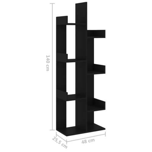 Ormarić za knjige crni 48 x 25,5 x 140 cm konstruirano drvo - Crna 1 48 cm Cijena