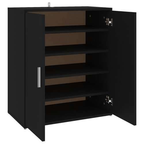 Ormarić za cipele crni 60 x 35 x 70 cm od konstruiranog drva - Crna 60 x 35 x 70 cm 1 shoe cabinet with door Cijena
