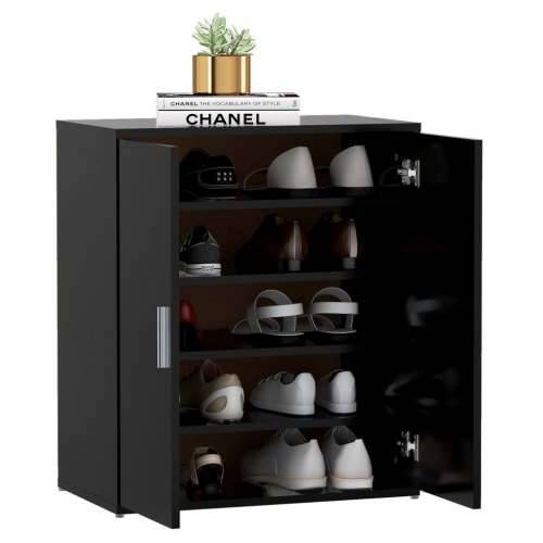 Ormarić za cipele crni 60 x 35 x 70 cm od konstruiranog drva - Crna 60 x 35 x 70 cm 1 shoe cabinet with door Cijena