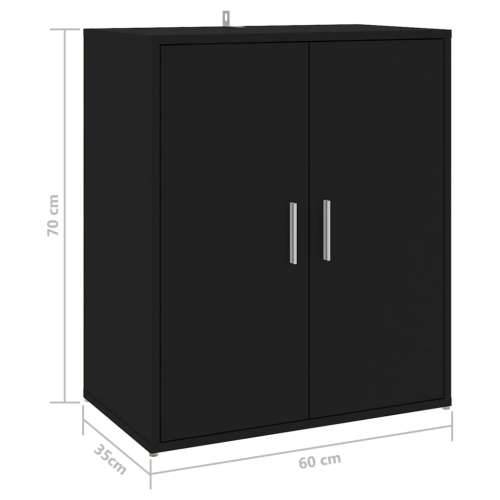 Ormarić za cipele crni 60 x 35 x 70 cm od konstruiranog drva - Crna 60 x 35 x 70 cm 1 shoe cabinet with door Cijena