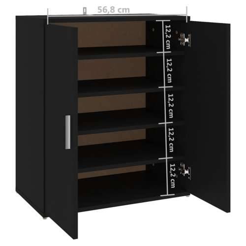 Ormarić za cipele crni 60 x 35 x 70 cm od konstruiranog drva - Crna 60 x 35 x 70 cm 1 shoe cabinet with door Cijena