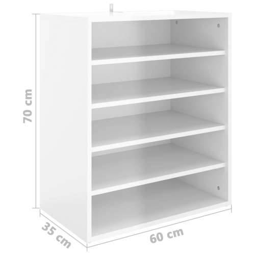 Ormarić za cipele visoki sjaj bijeli 60 x 35 x 70 cm od iverice - Visoko sjajno bijela 60 x 35 x 70 cm 1 shoe cabinet without do Cijena