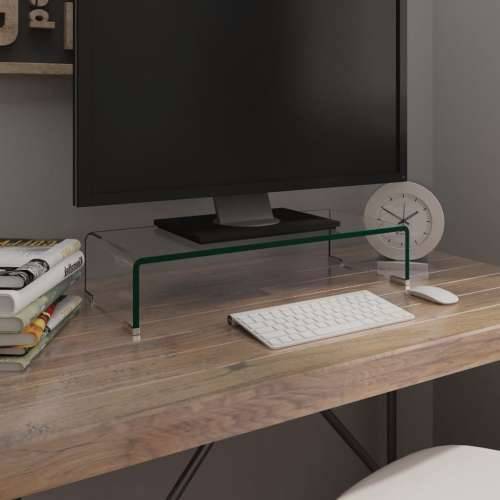 Stalak za TV /Monitor Prozirno Staklo 60x25x11 cm - *Transparent*an 60 x 25 x 11 cm 1 Cijena