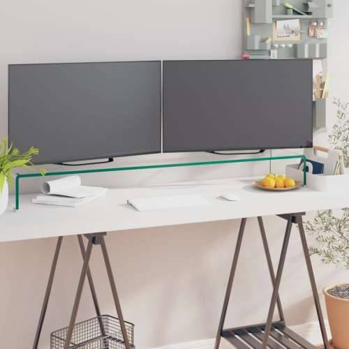 Stalak za TV /Monitor Prozirno Staklo 120x30x13 cm - *Transparent*an 120 x 30 x 13 cm 1 Cijena