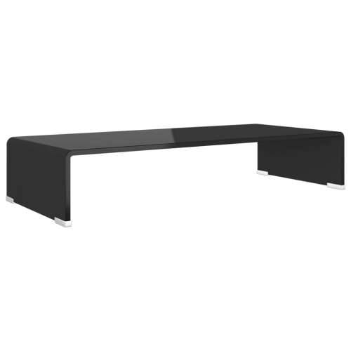 Stalak za TV/Monitor Stakleni Crni 70x30x13 cm - Crna 70 x 30 x 13 cm 1 Cijena