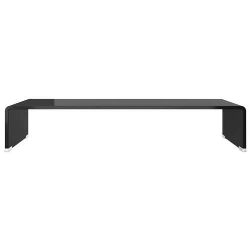 Stalak za TV/Monitor Stakleni Crni 70x30x13 cm - Crna 70 x 30 x 13 cm 1 Cijena