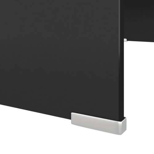 Stalak za TV/Monitor Stakleni Crni 70x30x13 cm - Crna 70 x 30 x 13 cm 1 Cijena