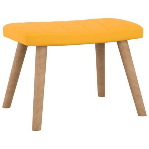 Stolica za ljuljanje s osloncem za noge boja senfa baršunasta Cijena