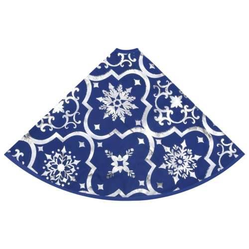 Luksuzna podloga za božićno drvce s čarapom plava 150cm tkanina Cijena