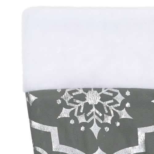 Luksuzna podloga za božićno drvce s čarapom siva 122 cm tkanina Cijena