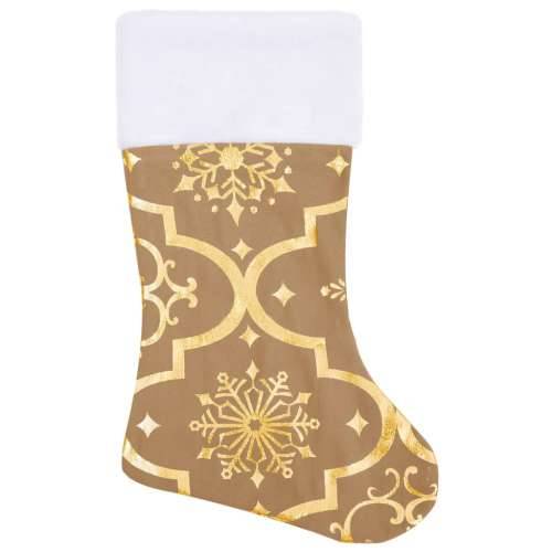Luksuzna podloga za božićno drvce s čarapom žuta 90 cm tkanina Cijena