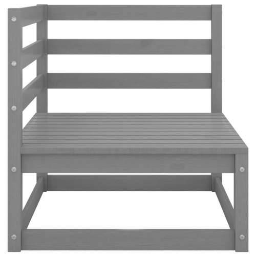 2-dijelna vrtna garnitura s jastucima siva od masivne borovine - Siva 1 Srednja sofa + kutna sofa Cijena