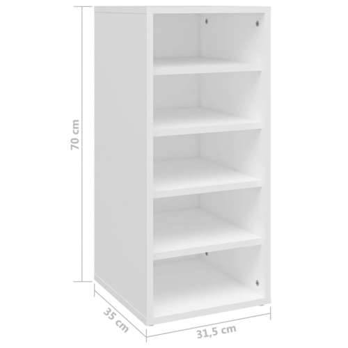 Ormarić za cipele bijeli 31,5 x 35 x 70 cm konstruirano drvo - Bijela 31.5 x 35 x 70 cm 1 shoe cabinet without door Cijena