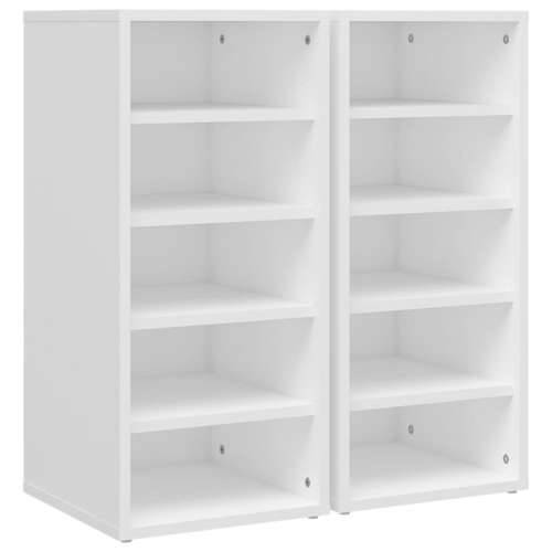 Ormarići za cipele 2 kom bijeli 31,5x35x70 cm konstruirano drvo - Bijela 31.5 x 35 x 70 cm 1 2x shoe cabinet without door Cijena
