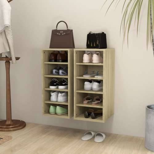 Ormarići za cipele 2 kom boja hrasta 31,5 x 35 x 70 cm drveni - sonoma hrast 31.5 x 35 x 70 cm 1 2x shoe cabinet without door Cijena