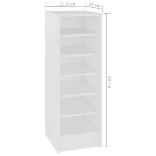 Ormarić za cipele bijeli 31,5 x 35 x 90 cm konstruirano drvo - Bijela 31.5 x 35 x 92 cm 1 shoe cabinet without door Cijena
