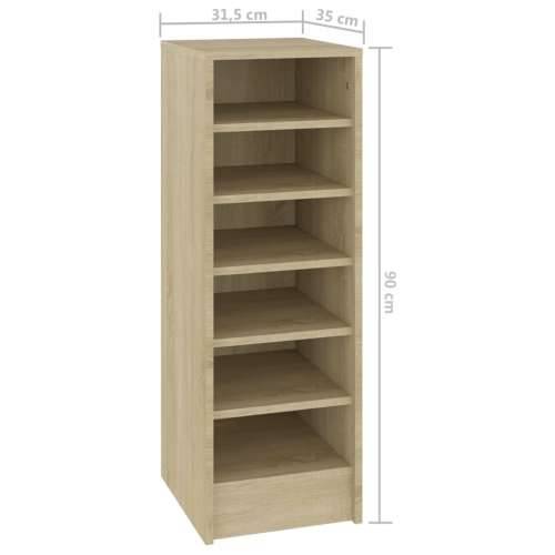 Ormarić za cipele boja hrasta 31,5x35x90 cm konstruirano drvo - sonoma hrast 31.5 x 35 x 92 cm 1 shoe cabinet without door Cijena