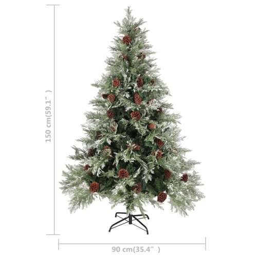 Božićno drvce sa šiškama zeleno-bijelo 150 cm PVC i PE 150 x 90 cm 1 Cijena
