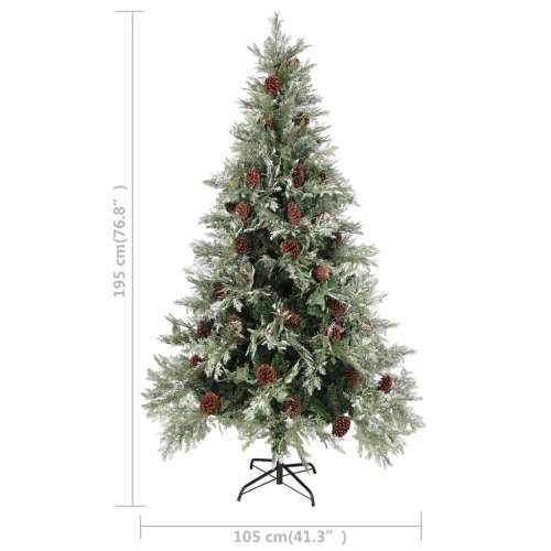 Božićno drvce sa šiškama zeleno-bijelo 195 cm PVC i PE 195 x 105 cm 1 Cijena