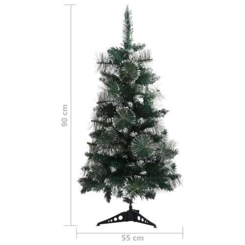 Umjetno božićno drvce sa stalkom zeleno-bijelo 90 cm PVC Cijena