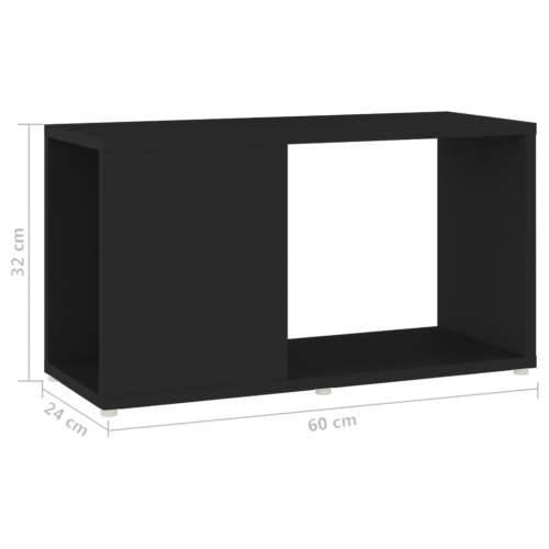 TV ormarić crni 60 x 24 x 32 cm od iverice - Crna 1 60 x 24 x 32 cm Cijena